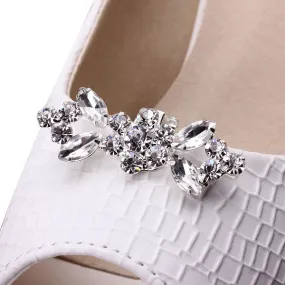 Shiny Tone Crystal Shoe Clip