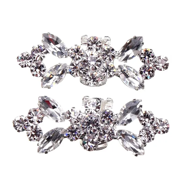 Shiny Tone Crystal Shoe Clip