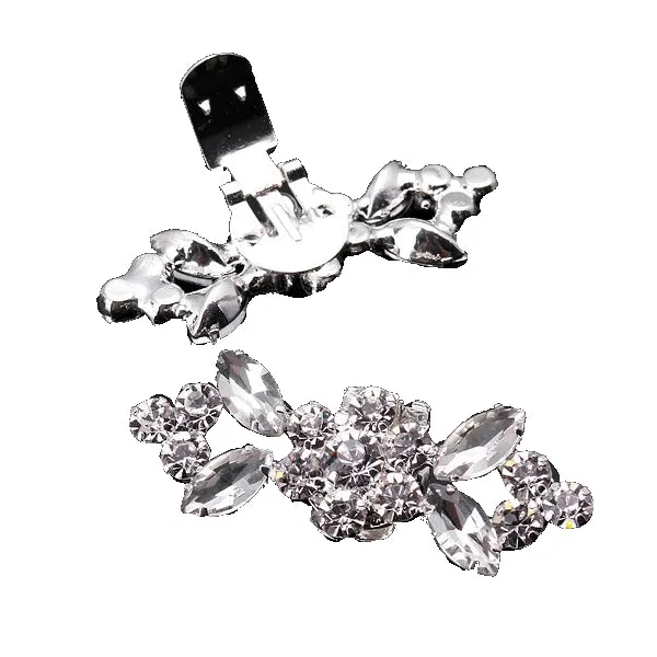 Shiny Tone Crystal Shoe Clip