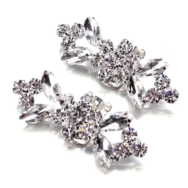 Shiny Tone Crystal Shoe Clip