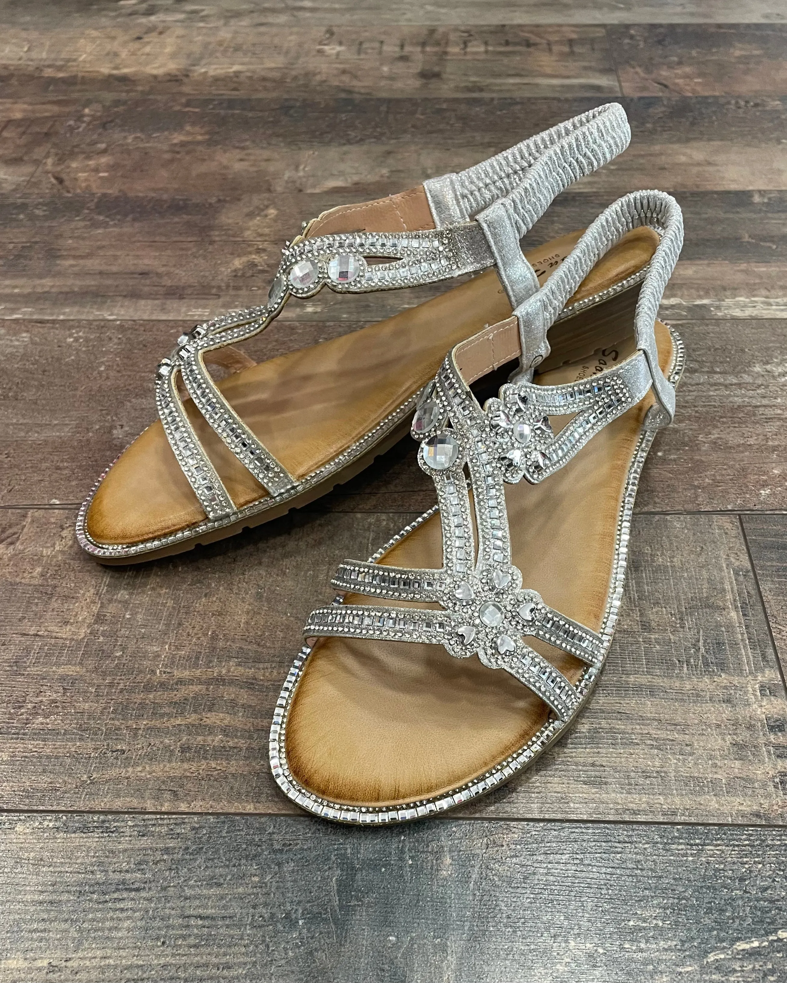 Silver Jewelled Sandal