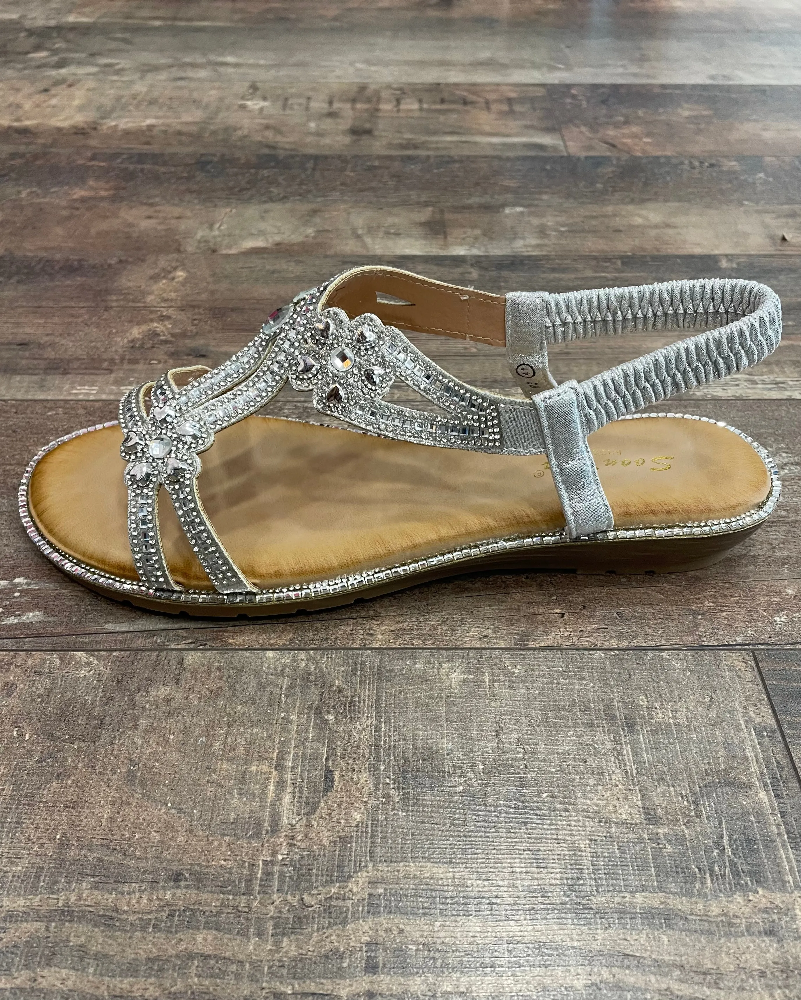 Silver Jewelled Sandal
