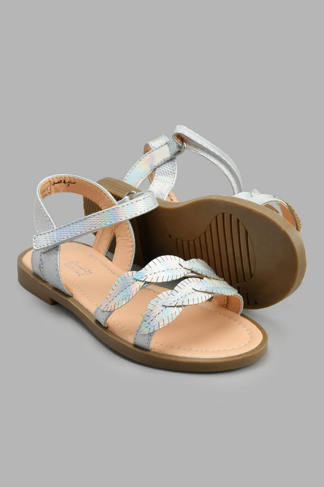 Silver Leaves Embellished Sandal