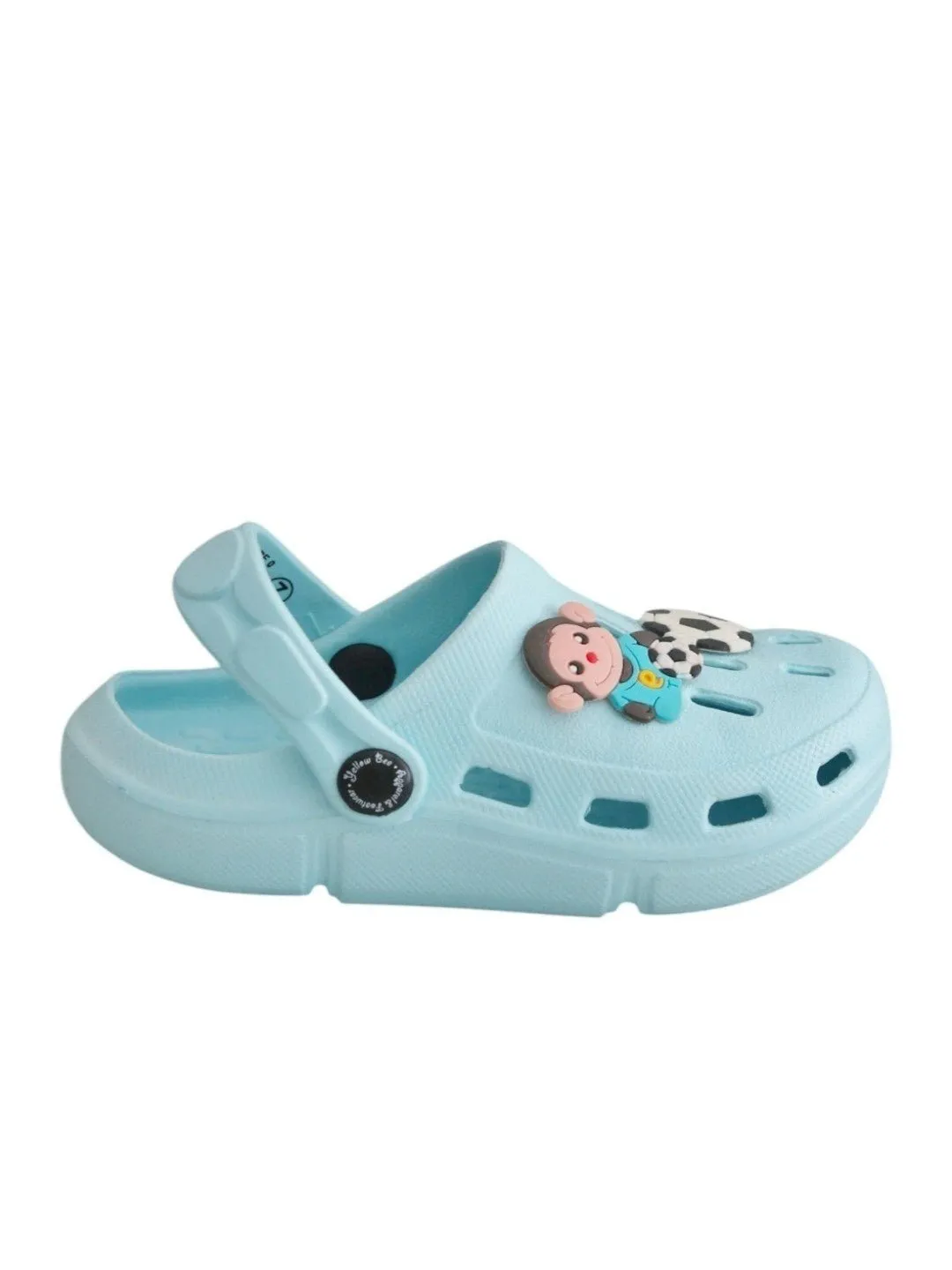 Soccer-Themed Clogs with Fun Monkey Cartoon Design for Boys
