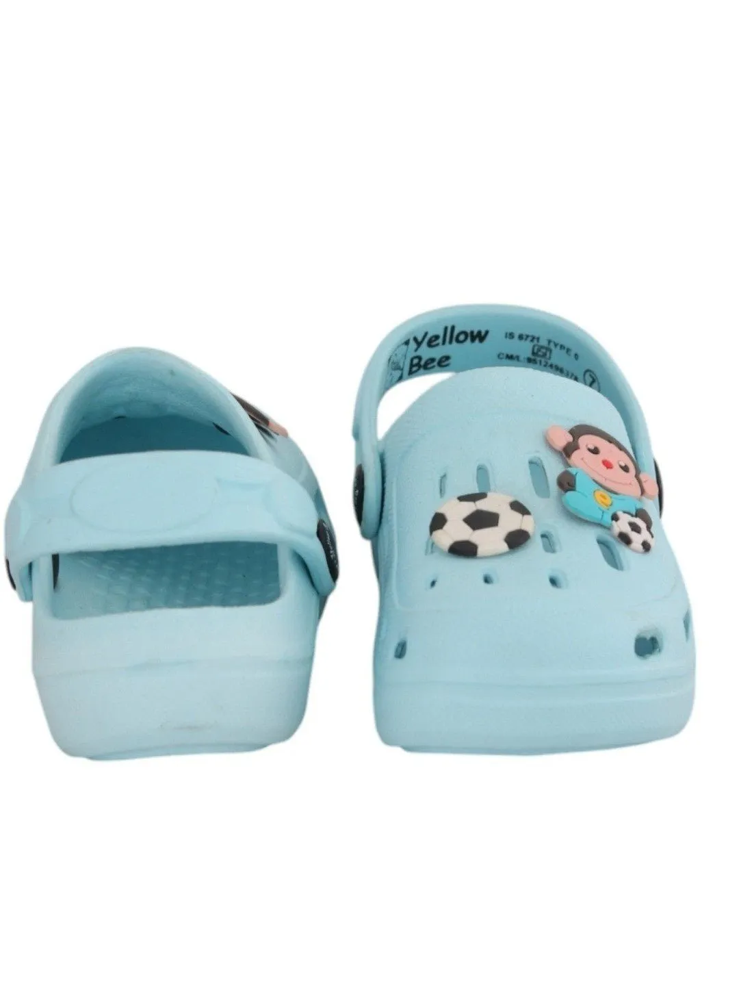 Soccer-Themed Clogs with Fun Monkey Cartoon Design for Boys