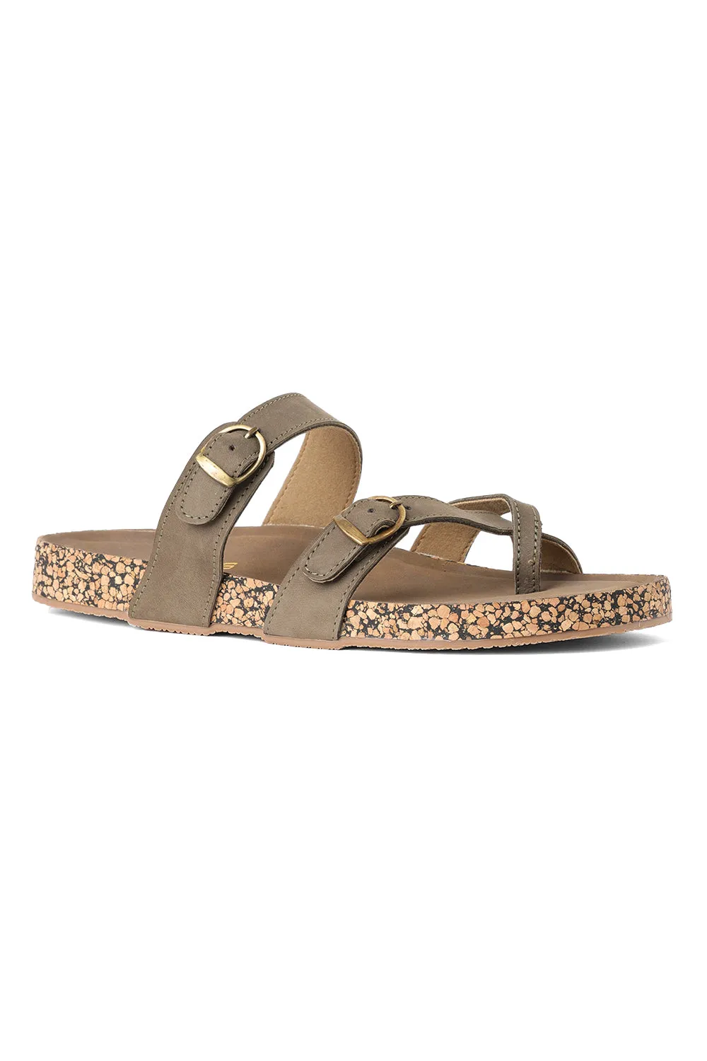 SOLES Strappy Cork Base Flats