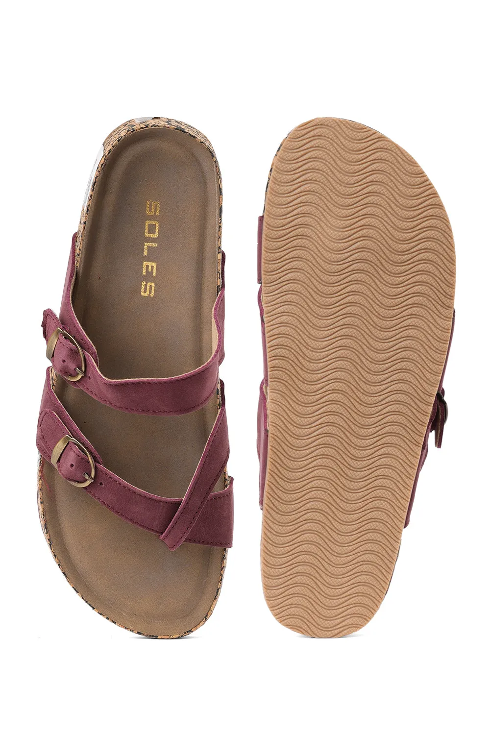 SOLES Strappy Cork Base Flats