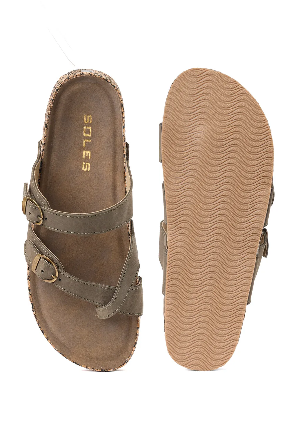 SOLES Strappy Cork Base Flats