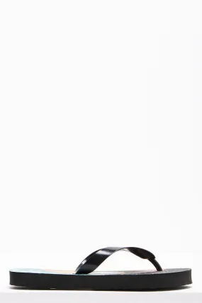 Space Wave Flip Flop Black