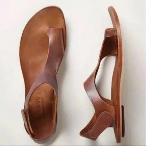 Spring And Summer New Style Sandals Women European Station Wish Hot Sale Fashion Solid Color Flip Flops Flat Velcro Sandals