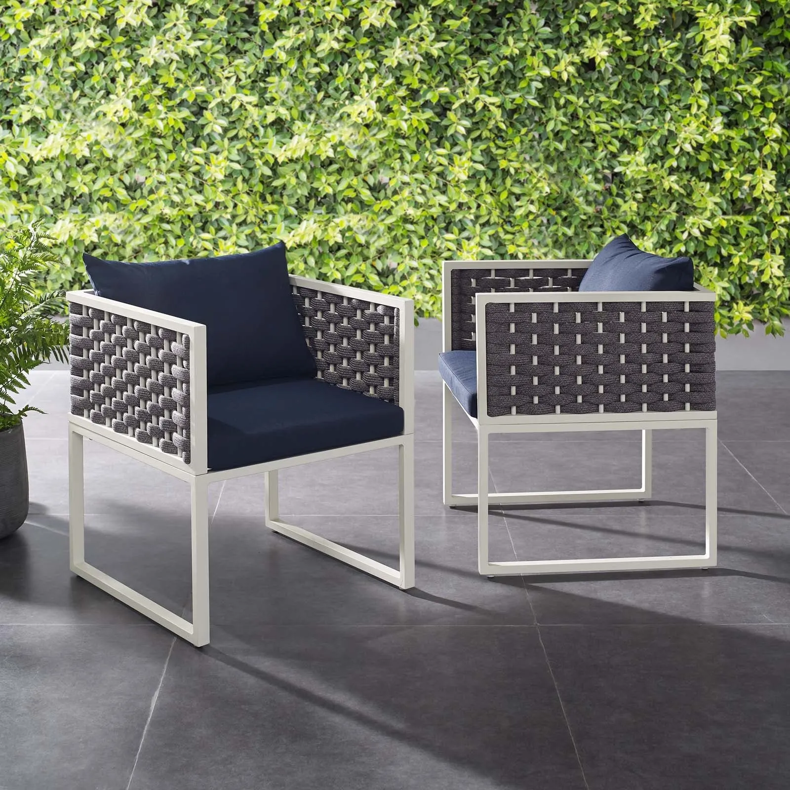 Stance Dining Armchair Outdoor Patio Aluminum
