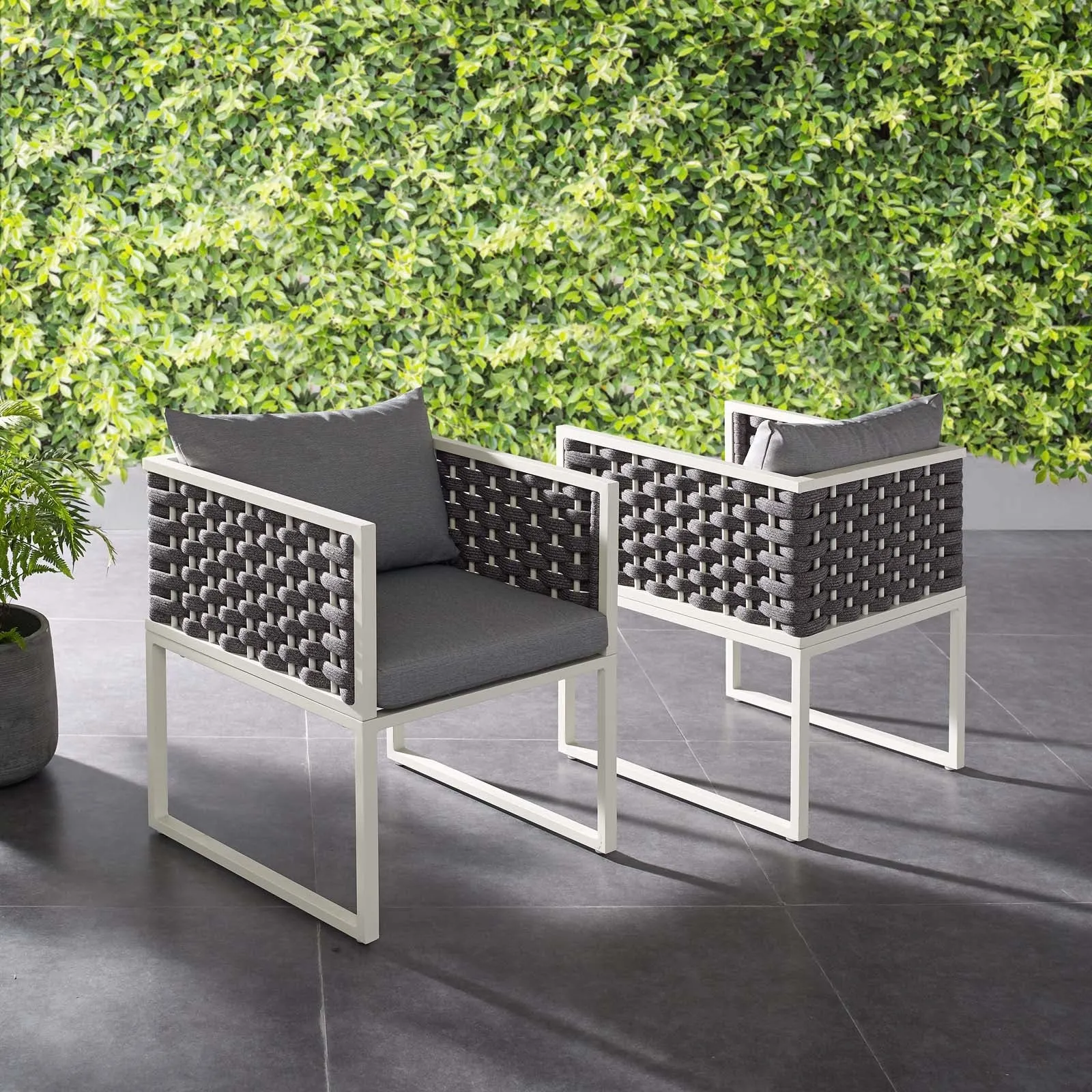 Stance Dining Armchair Outdoor Patio Aluminum