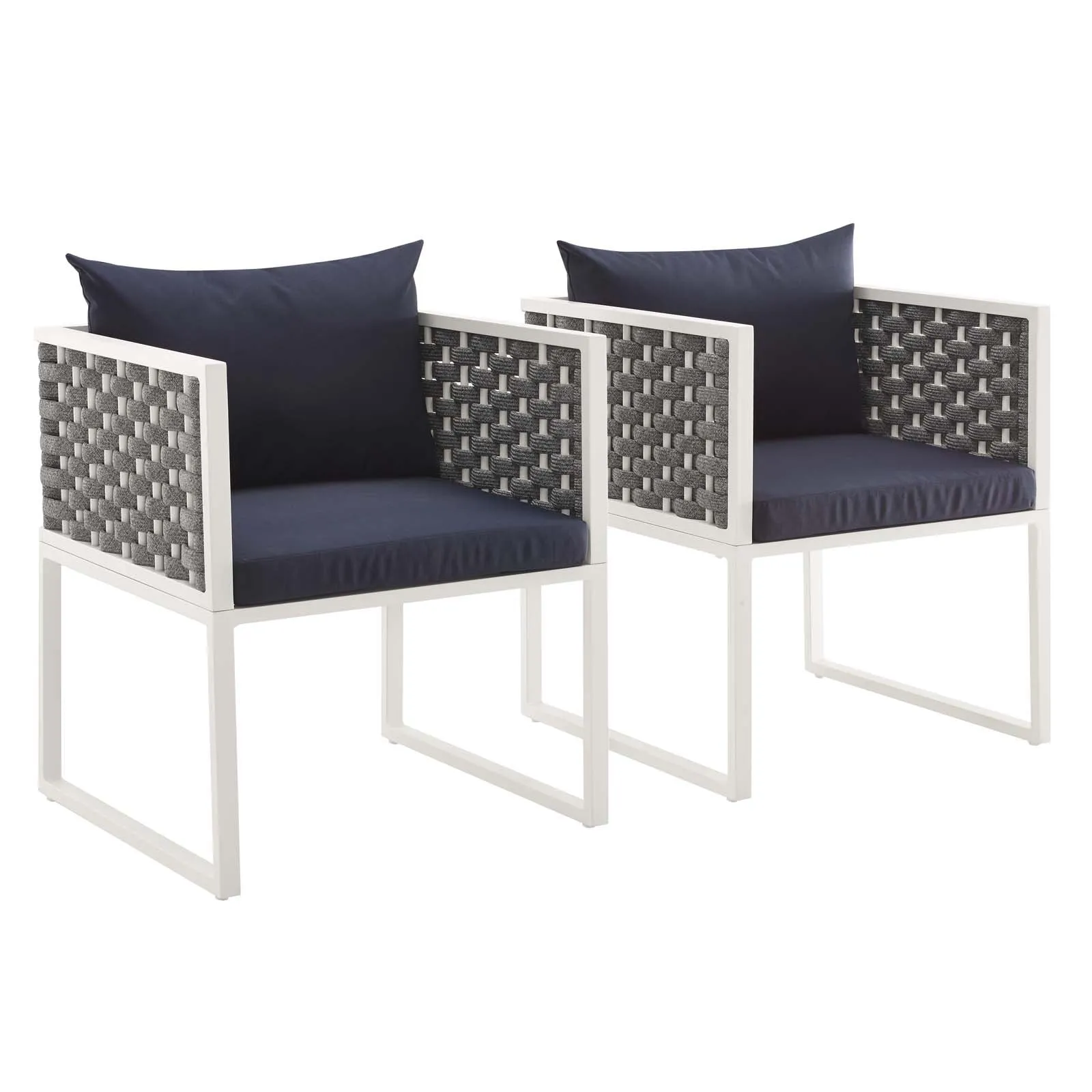 Stance Dining Armchair Outdoor Patio Aluminum