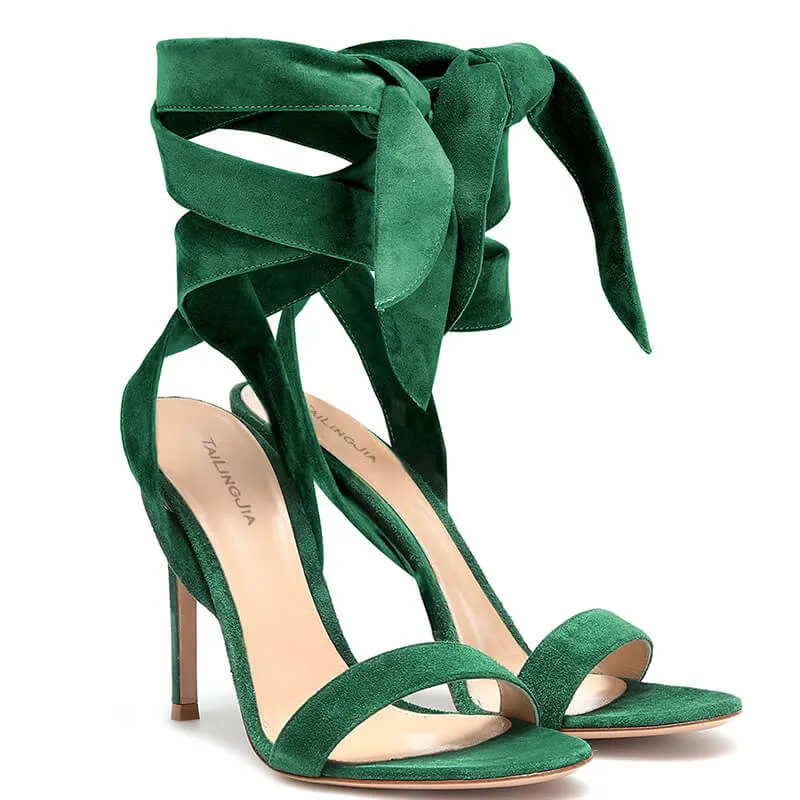 Strap High Heel Round Toe Sandals