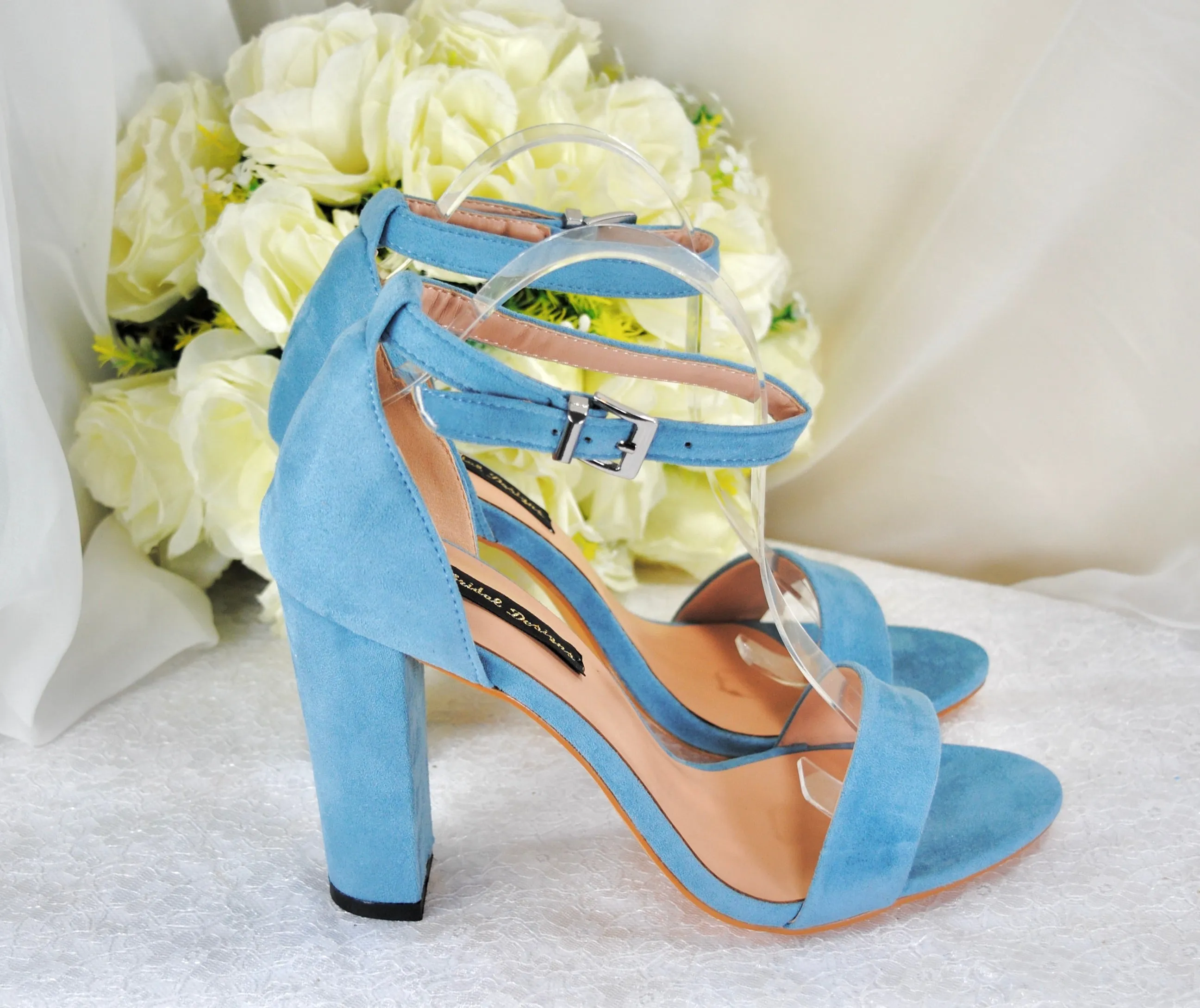 Suede Block Heel Sandal