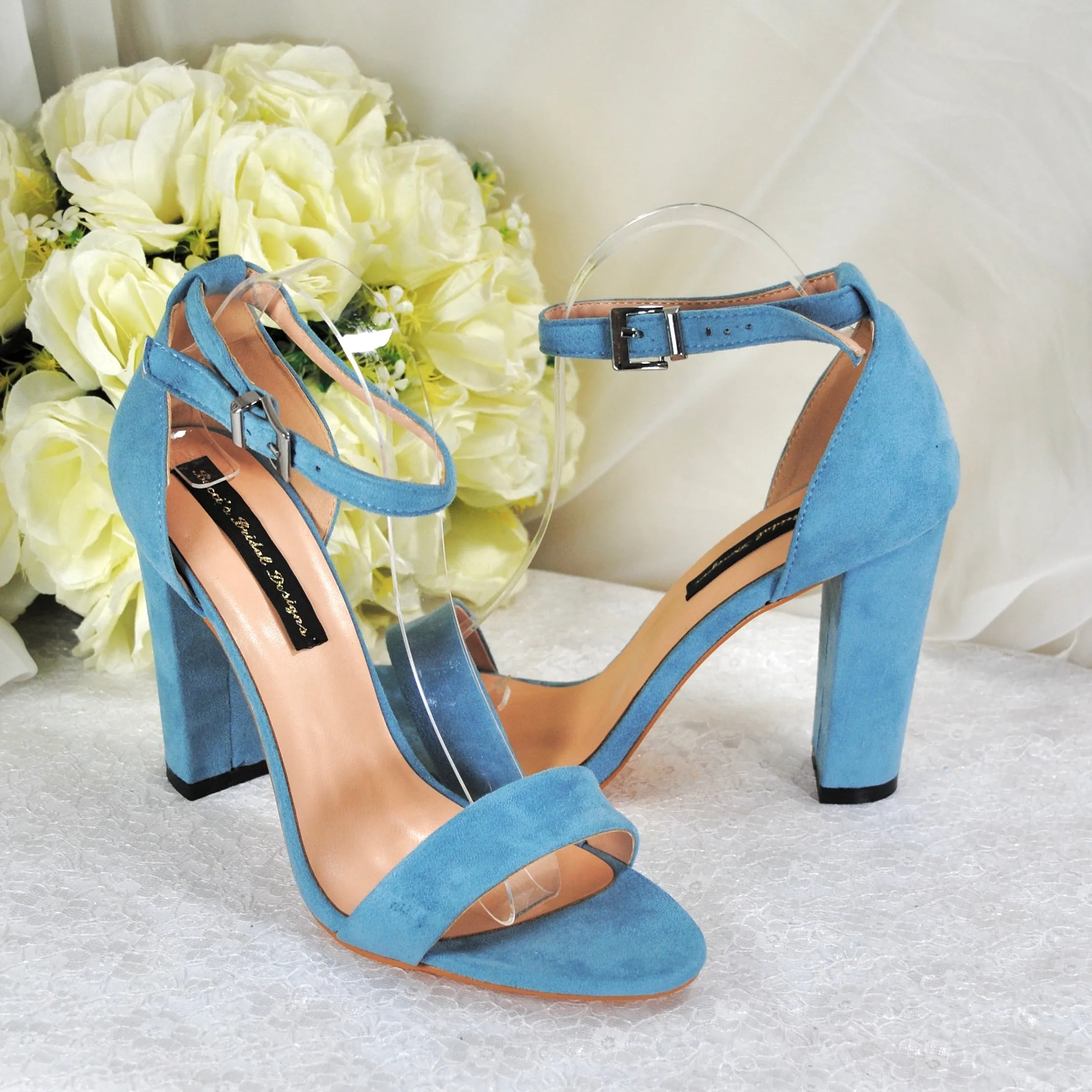 Suede Block Heel Sandal