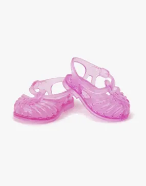 Sun Beach Sandals for Doll - Pink Glitter