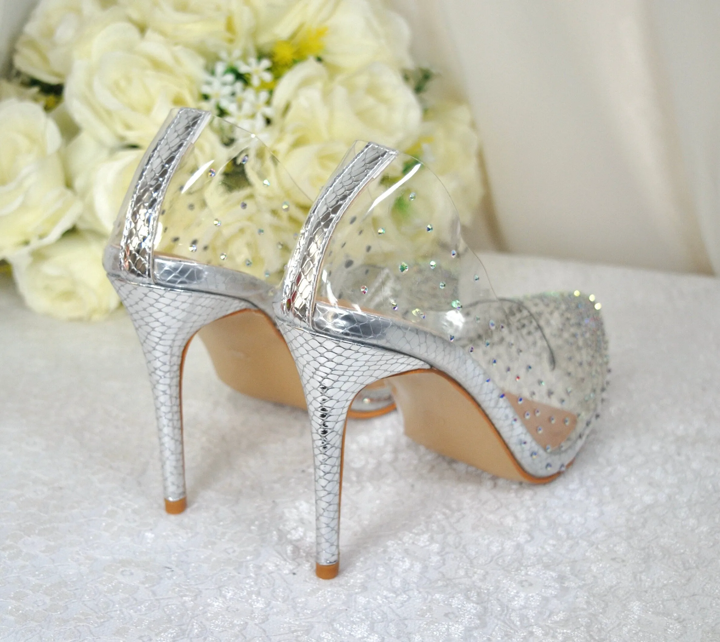 Transparent Diamanté Shoes