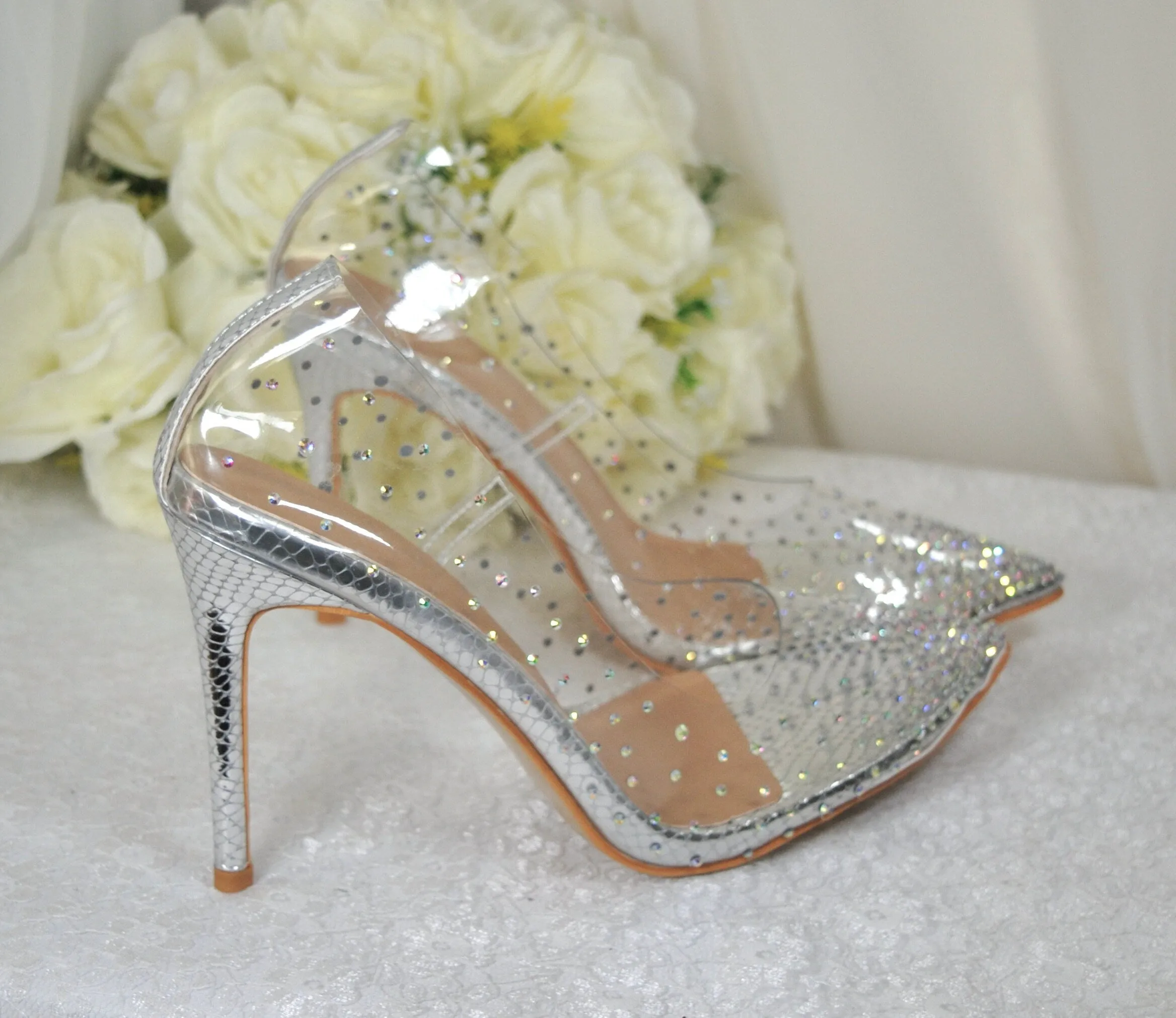 Transparent Diamanté Shoes