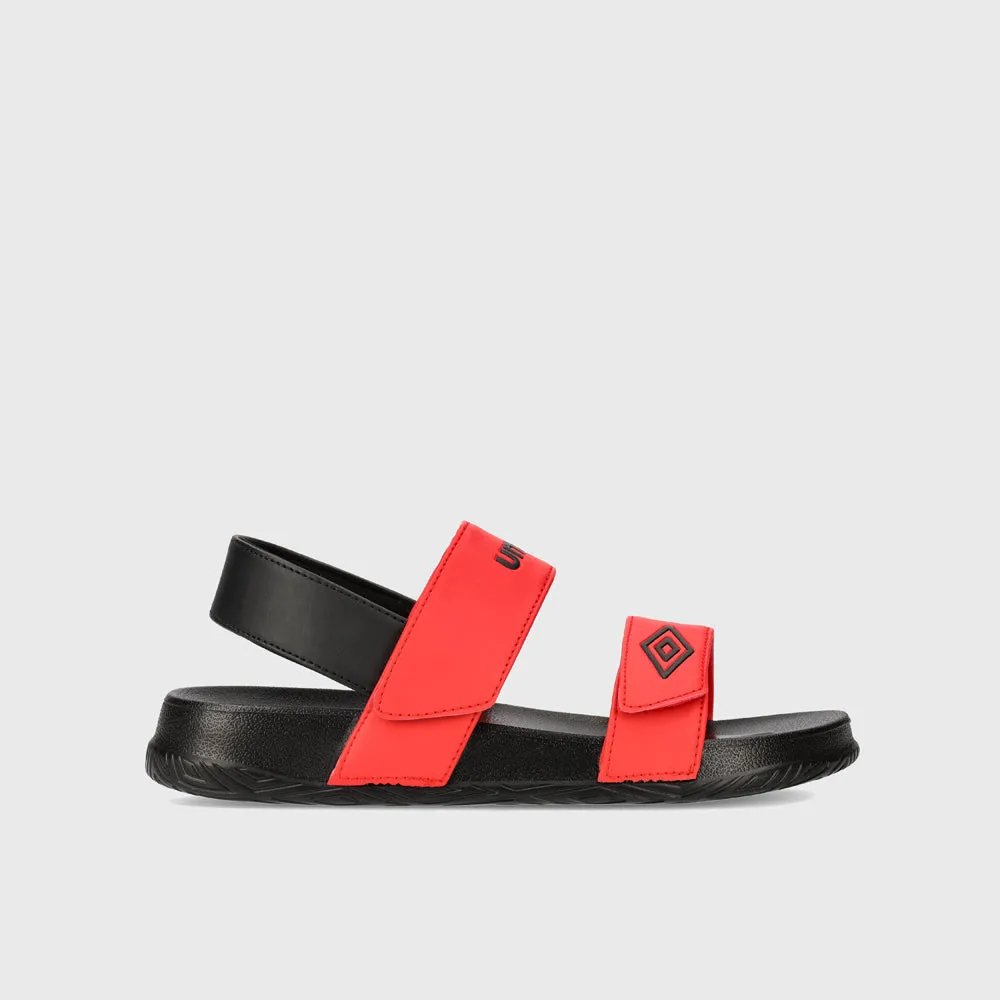 Umbro Youth Embossed Strap Sandal Red/Black _ 182067 _ Red