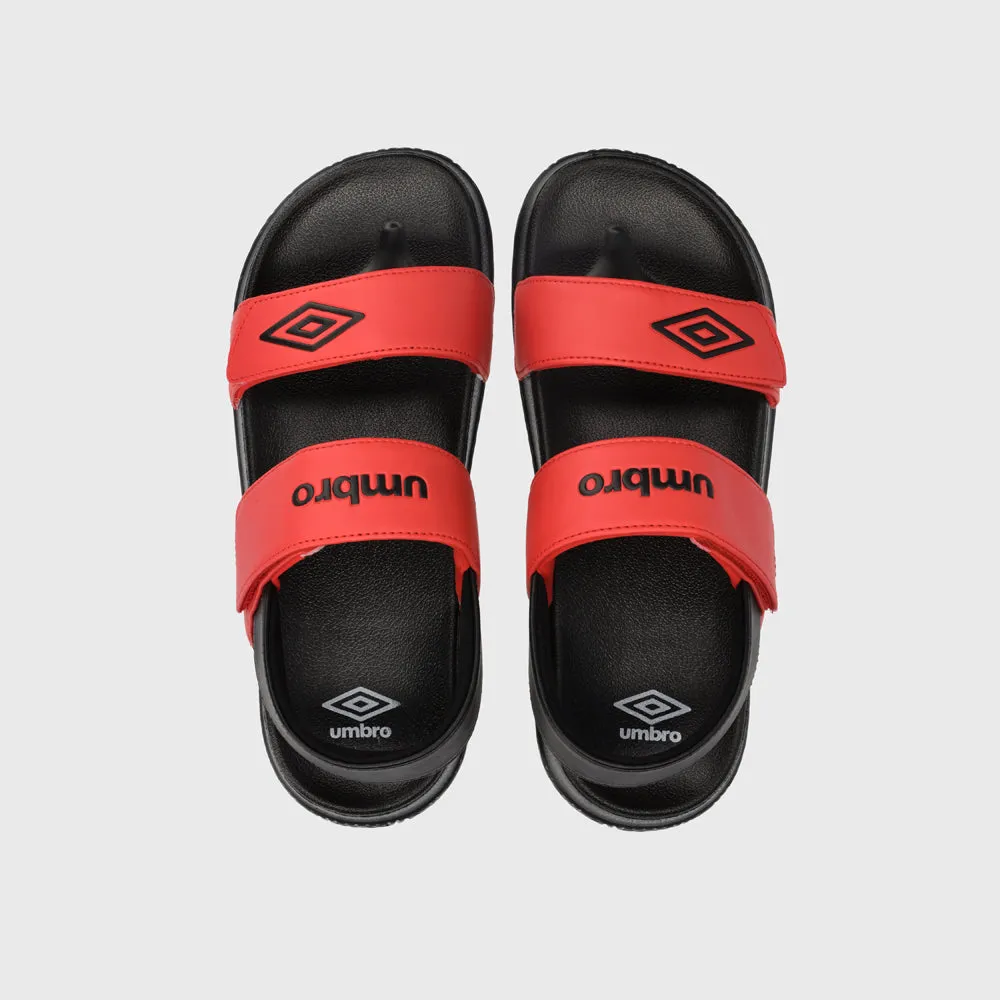 Umbro Youth Embossed Strap Sandal Red/Black _ 182067 _ Red
