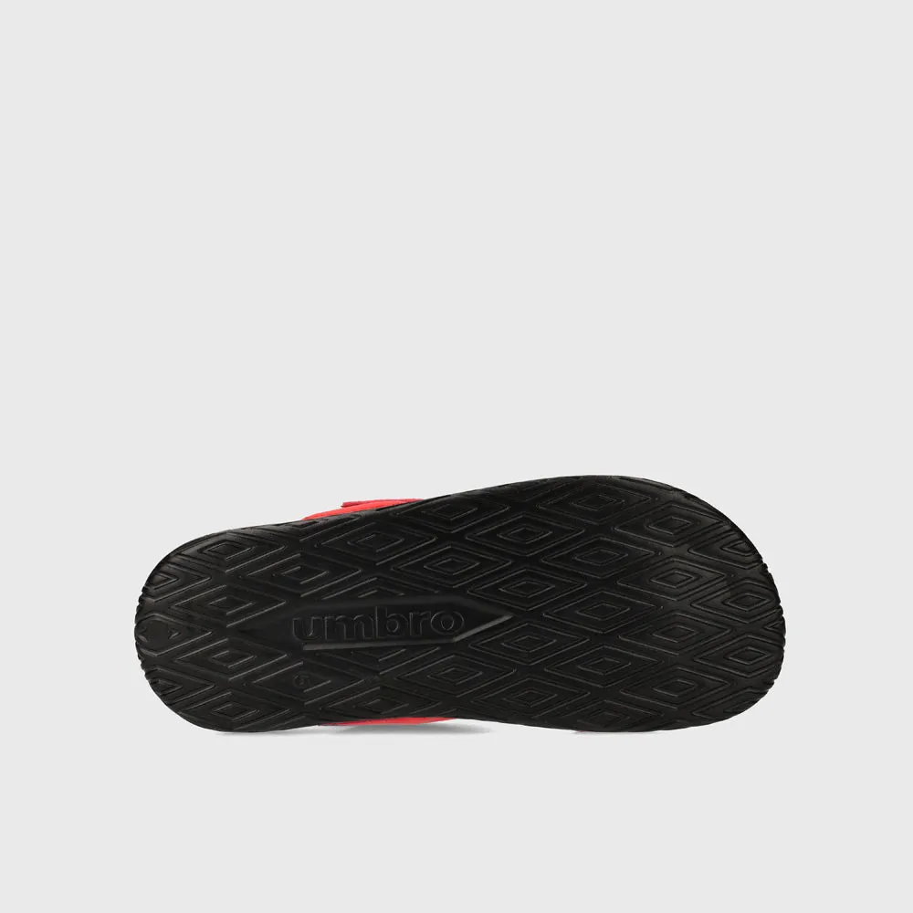 Umbro Youth Embossed Strap Sandal Red/Black _ 182067 _ Red