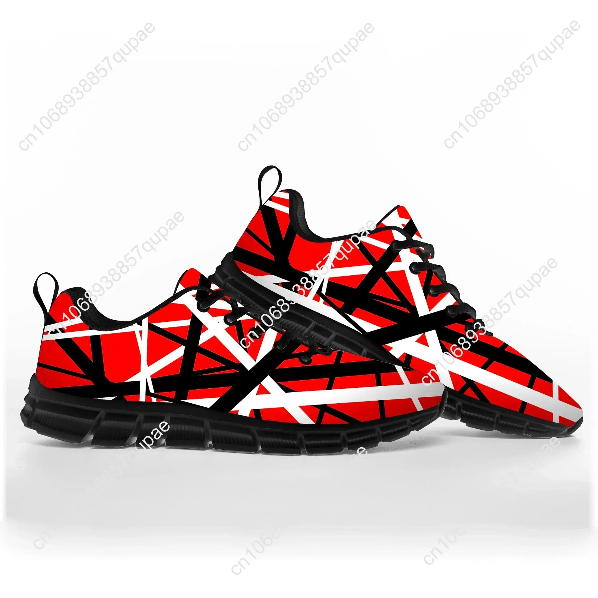 Van EVH 1984 Stripes High-Performance Rock Band Sneakers – Breathable, Sweat-Absorbent, Custom Couples’ Footwear