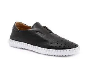 Womens Bueno "Denmark" Leather Sneaker - Black