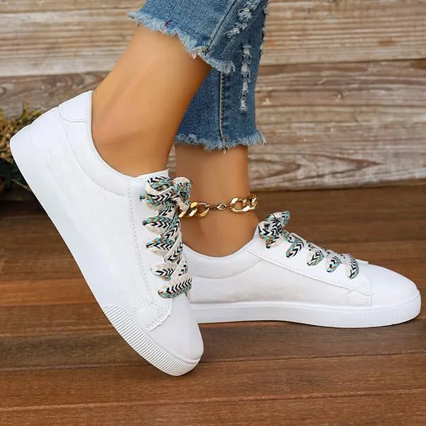 Women's Casual Strappy White Flat Shoes 40349386S