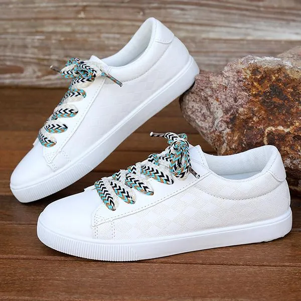 Women's Casual Strappy White Flat Shoes 40349386S