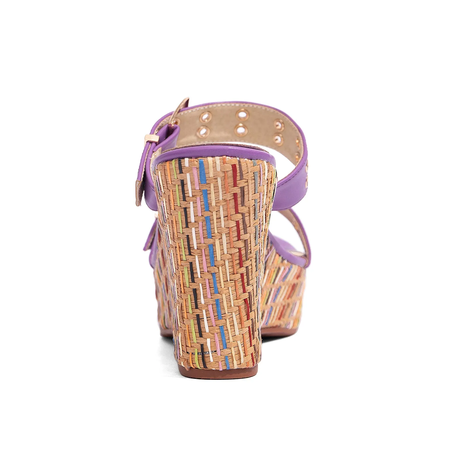 Women's Slides Wedge Sandals with Buckle Strap Slip On Peep Toe Platform Sandals High Heels Shoes